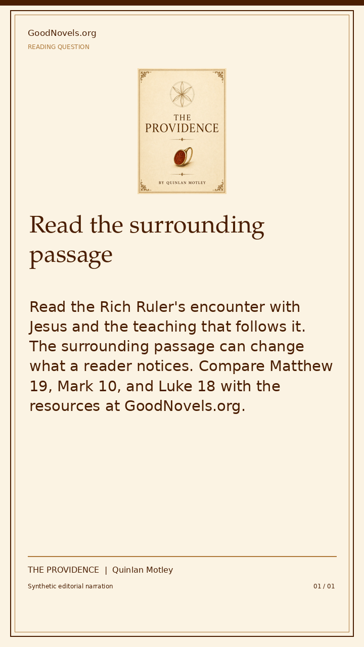 Read the surrounding passage | THE PROVIDENCE title card with THE PROVIDENCE cover