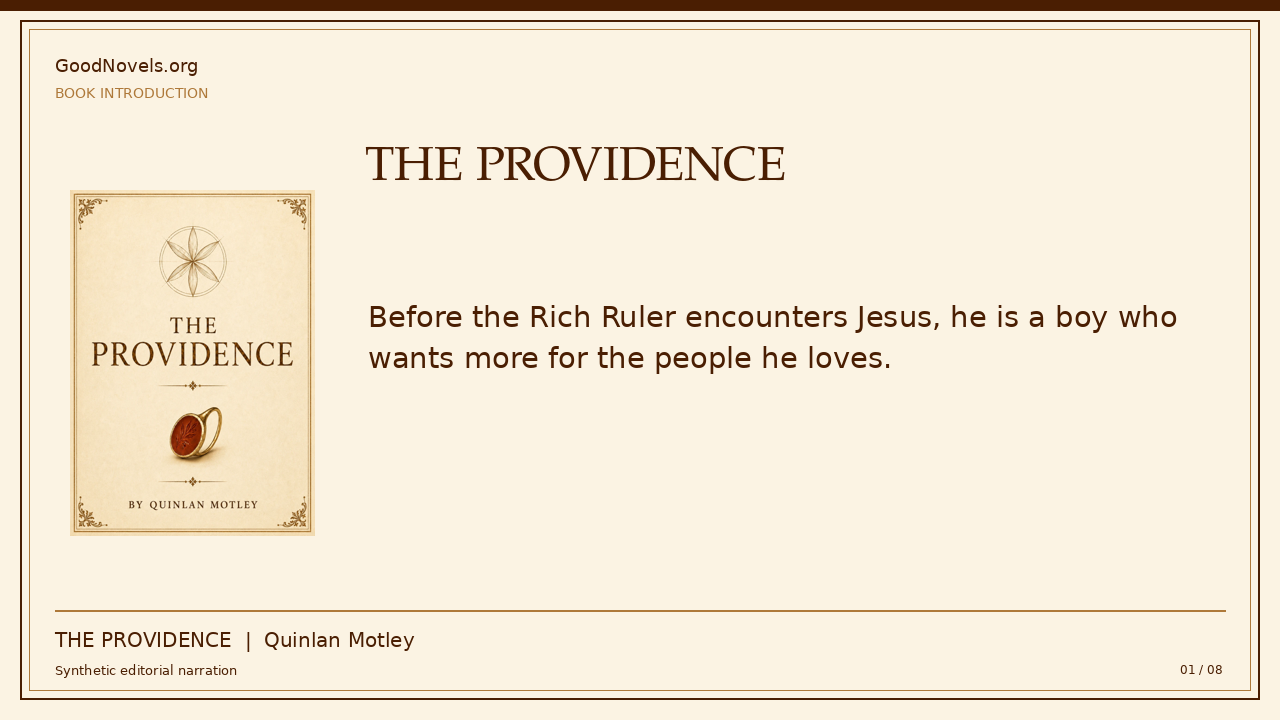 THE PROVIDENCE | A Book Introduction title card with THE PROVIDENCE cover